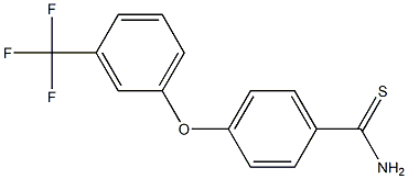 4-[3-(trifluoromethyl)phenoxy]benzene-1-carbothioamide Struktur