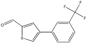 4-[3-(trifluoromethyl)phenyl]thiophene-2-carbaldehyde Struktur