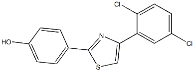 4-[4-(2,5-dichlorophenyl)-1,3-thiazol-2-yl]phenol Struktur