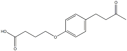 4-[4-(3-oxobutyl)phenoxy]butanoic acid Struktur