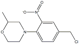 4-[4-(chloromethyl)-2-nitrophenyl]-2-methylmorpholine Struktur