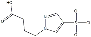 4-[4-(chlorosulfonyl)-1H-pyrazol-1-yl]butanoic acid Struktur