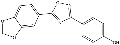 4-[5-(2H-1,3-benzodioxol-5-yl)-1,2,4-oxadiazol-3-yl]phenol Struktur