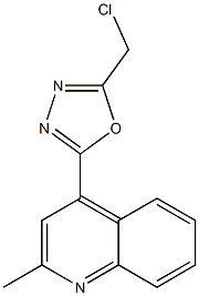 4-[5-(chloromethyl)-1,3,4-oxadiazol-2-yl]-2-methylquinoline Struktur