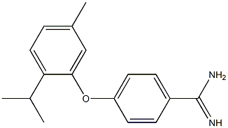 4-[5-methyl-2-(propan-2-yl)phenoxy]benzene-1-carboximidamide Struktur