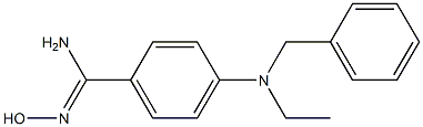 4-[benzyl(ethyl)amino]-N'-hydroxybenzene-1-carboximidamide Struktur