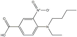 4-[butyl(ethyl)amino]-3-nitrobenzoic acid Struktur