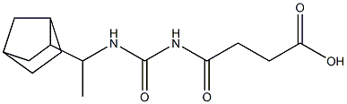 4-{[(1-{bicyclo[2.2.1]heptan-2-yl}ethyl)carbamoyl]amino}-4-oxobutanoic acid Struktur