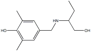 4-{[(1-hydroxybutan-2-yl)amino]methyl}-2,6-dimethylphenol Struktur