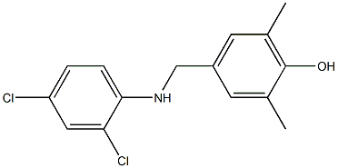 4-{[(2,4-dichlorophenyl)amino]methyl}-2,6-dimethylphenol Struktur