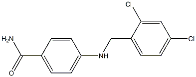 4-{[(2,4-dichlorophenyl)methyl]amino}benzamide Struktur