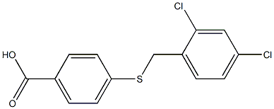 4-{[(2,4-dichlorophenyl)methyl]sulfanyl}benzoic acid Struktur