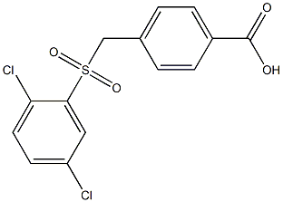 4-{[(2,5-dichlorobenzene)sulfonyl]methyl}benzoic acid Struktur