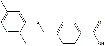 4-{[(2,5-dimethylphenyl)sulfanyl]methyl}benzoic acid Struktur