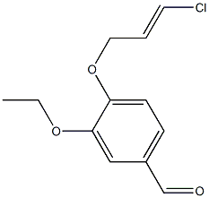 4-{[(2E)-3-chloroprop-2-enyl]oxy}-3-ethoxybenzaldehyde Struktur