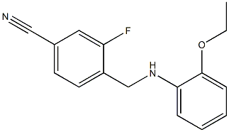 4-{[(2-ethoxyphenyl)amino]methyl}-3-fluorobenzonitrile Struktur