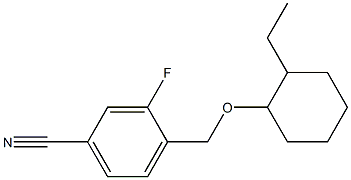 4-{[(2-ethylcyclohexyl)oxy]methyl}-3-fluorobenzonitrile Struktur