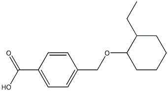 4-{[(2-ethylcyclohexyl)oxy]methyl}benzoic acid Struktur