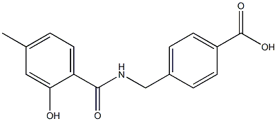 4-{[(2-hydroxy-4-methylphenyl)formamido]methyl}benzoic acid Struktur