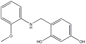 4-{[(2-methoxyphenyl)amino]methyl}benzene-1,3-diol Struktur