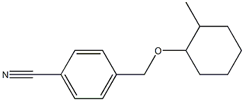 4-{[(2-methylcyclohexyl)oxy]methyl}benzonitrile Struktur