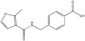 4-{[(2-methylfuran-3-yl)formamido]methyl}benzoic acid Struktur