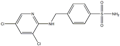 4-{[(3,5-dichloropyridin-2-yl)amino]methyl}benzene-1-sulfonamide Struktur