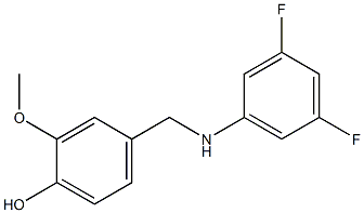 4-{[(3,5-difluorophenyl)amino]methyl}-2-methoxyphenol Struktur