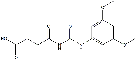 4-{[(3,5-dimethoxyphenyl)carbamoyl]amino}-4-oxobutanoic acid Struktur