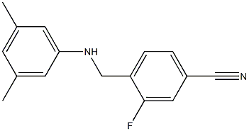 4-{[(3,5-dimethylphenyl)amino]methyl}-3-fluorobenzonitrile Struktur