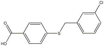 4-{[(3-chlorophenyl)methyl]sulfanyl}benzoic acid Struktur