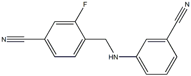 4-{[(3-cyanophenyl)amino]methyl}-3-fluorobenzonitrile Struktur