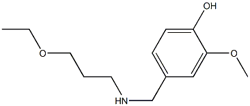 4-{[(3-ethoxypropyl)amino]methyl}-2-methoxyphenol Struktur