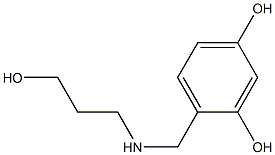 4-{[(3-hydroxypropyl)amino]methyl}benzene-1,3-diol Struktur