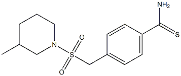 4-{[(3-methylpiperidine-1-)sulfonyl]methyl}benzene-1-carbothioamide Struktur