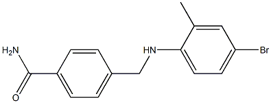 4-{[(4-bromo-2-methylphenyl)amino]methyl}benzamide Struktur