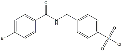 4-{[(4-bromophenyl)formamido]methyl}benzene-1-sulfonyl chloride Struktur