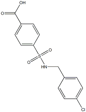 4-{[(4-chlorophenyl)methyl]sulfamoyl}benzoic acid Struktur