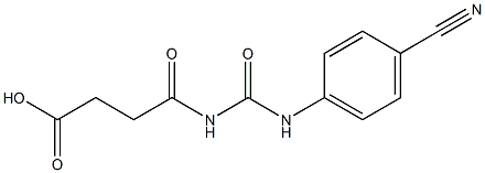 4-{[(4-cyanophenyl)carbamoyl]amino}-4-oxobutanoic acid Struktur