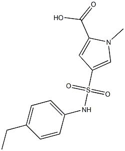 4-{[(4-ethylphenyl)amino]sulfonyl}-1-methyl-1H-pyrrole-2-carboxylic acid Struktur