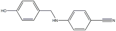 4-{[(4-hydroxyphenyl)methyl]amino}benzonitrile Struktur