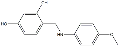 4-{[(4-methoxyphenyl)amino]methyl}benzene-1,3-diol Struktur