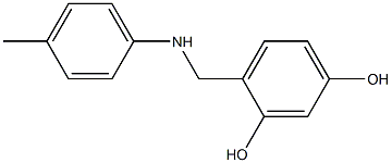 4-{[(4-methylphenyl)amino]methyl}benzene-1,3-diol Struktur