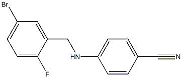 4-{[(5-bromo-2-fluorophenyl)methyl]amino}benzonitrile Struktur