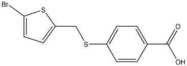 4-{[(5-bromothiophen-2-yl)methyl]sulfanyl}benzoic acid Struktur