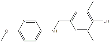 4-{[(6-methoxypyridin-3-yl)amino]methyl}-2,6-dimethylphenol Struktur