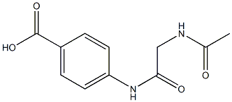 4-{[(acetylamino)acetyl]amino}benzoic acid Struktur