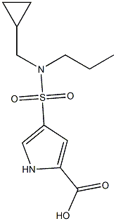 4-{[(cyclopropylmethyl)(propyl)amino]sulfonyl}-1H-pyrrole-2-carboxylic acid Struktur