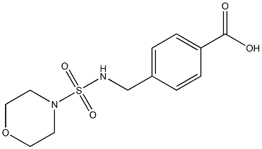 4-{[(morpholine-4-sulfonyl)amino]methyl}benzoic acid Struktur