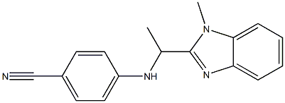 4-{[1-(1-methyl-1H-1,3-benzodiazol-2-yl)ethyl]amino}benzonitrile Struktur